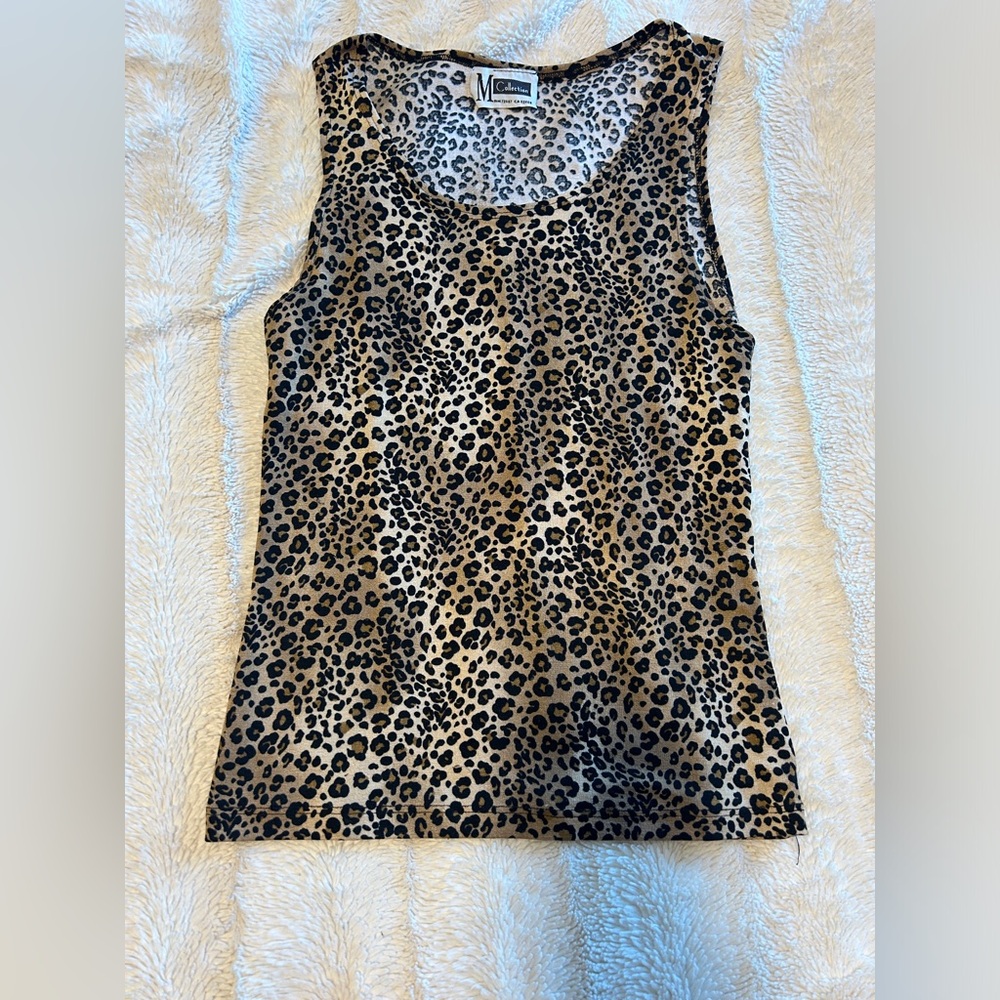 M collection Cheetah print tank top